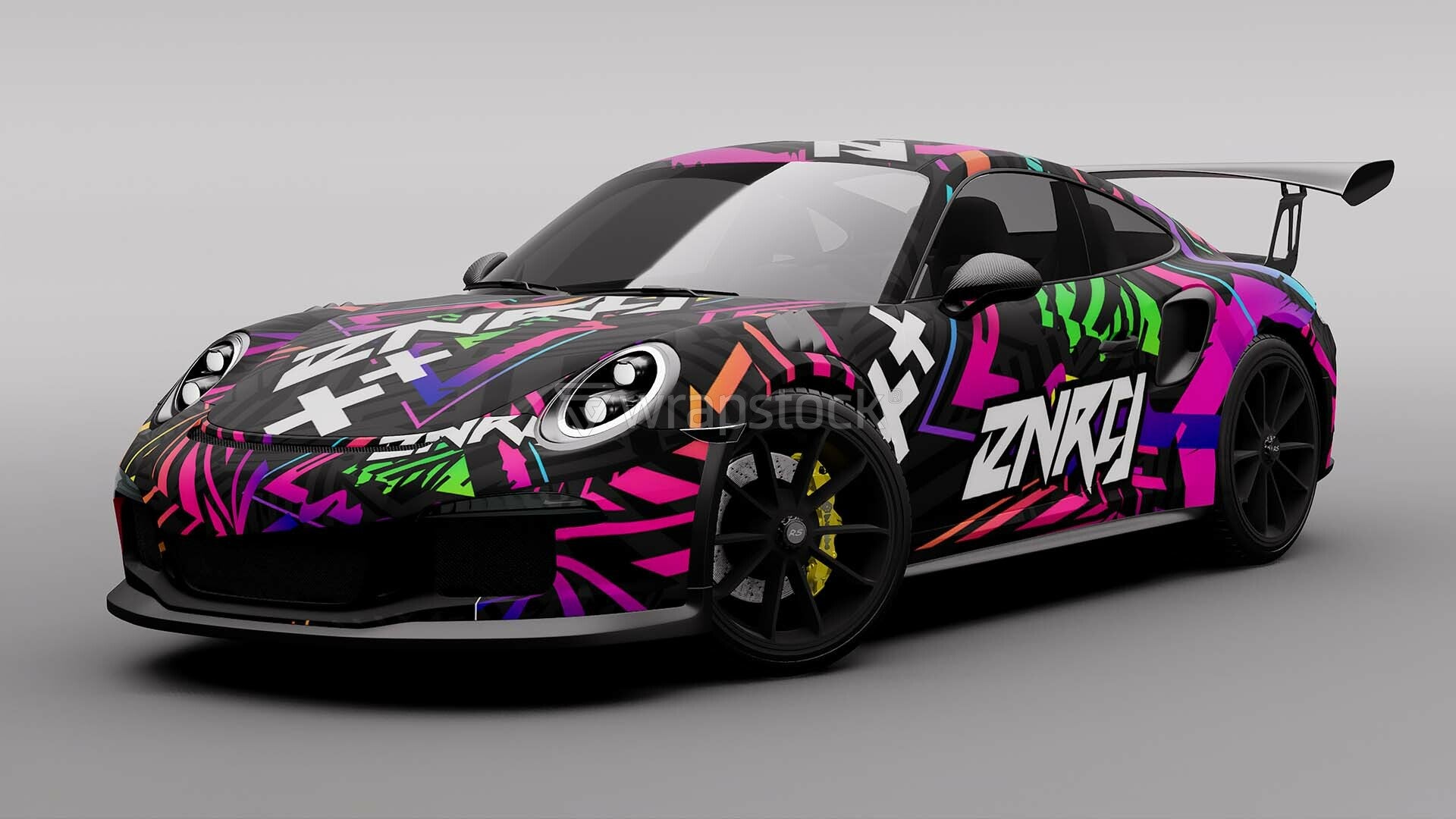 Energy Star Crazy CarWrap Design Digitaldruck Komplettfolierung