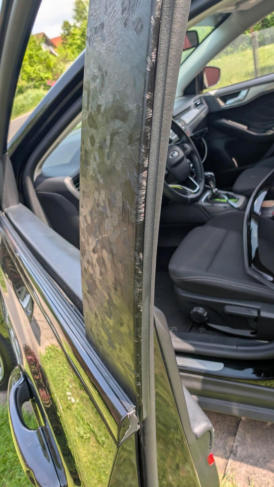 B-Säule Forged Carbon Optik Folien Set Aufkleber Tuning #621