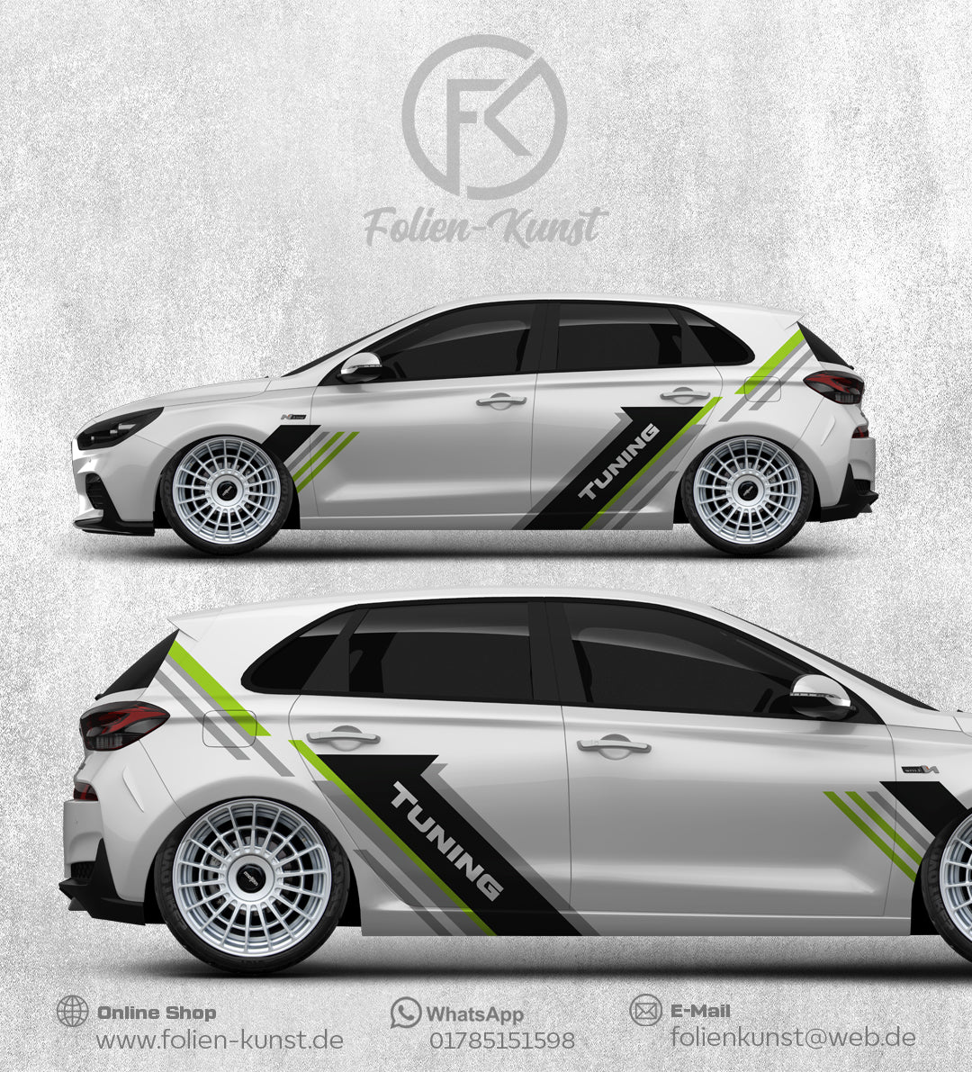 Tuning Folien SeitenDekor Aufkleber Set Fahrzeugstyling #295