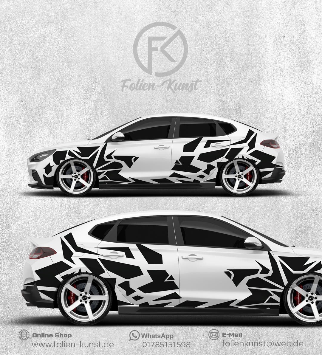 Abstrakt Tuning Folien Design Fahrzeug Folierung Set #317