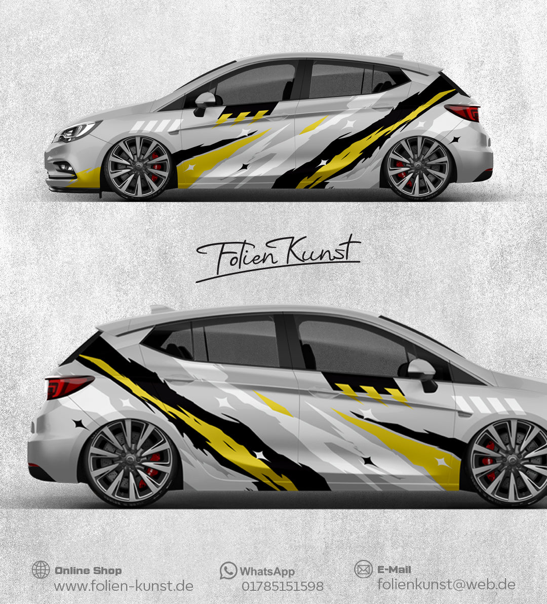 Abstrakt Folien Design Tuning Dekor Aufkleber Set #348
