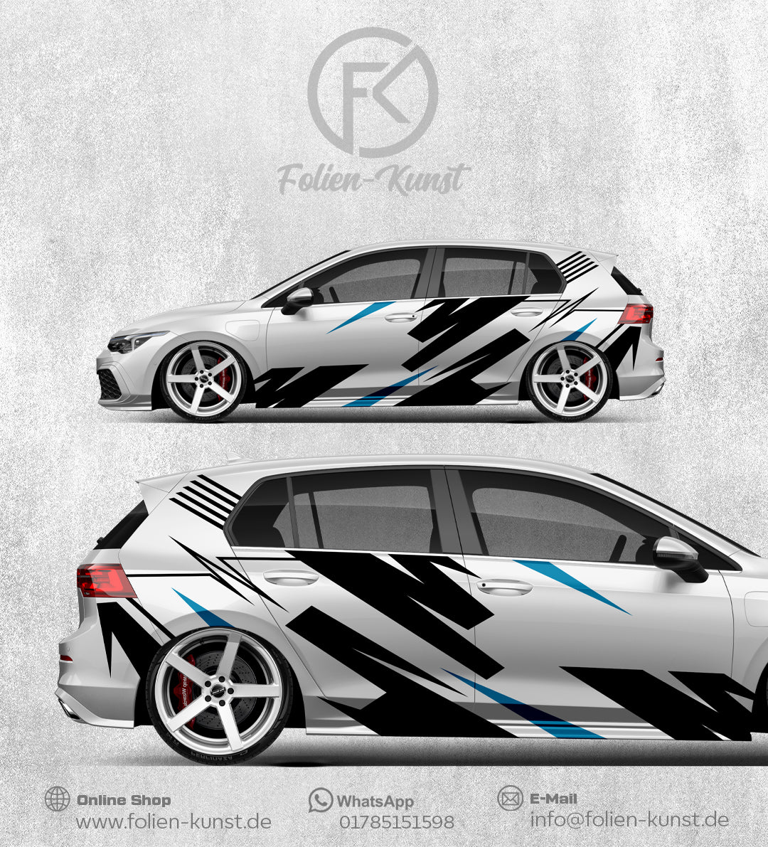 Abstrakt Folien Design Aufkleber Set Fahrzeug tuning Folierung #409