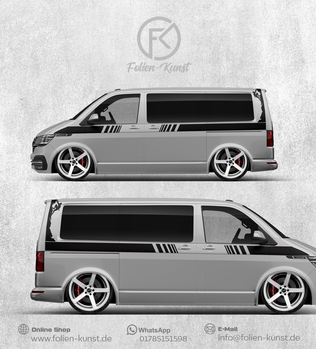 Seitenstreifen Bergstreiger Dekor Aufkleber Set #449