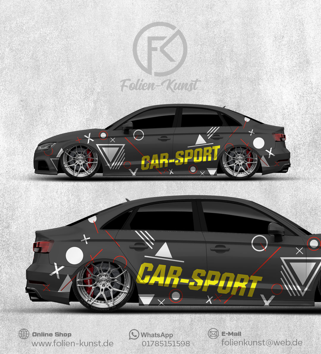 Tuning Car Sport Elements Design Folien Aufkleber #318