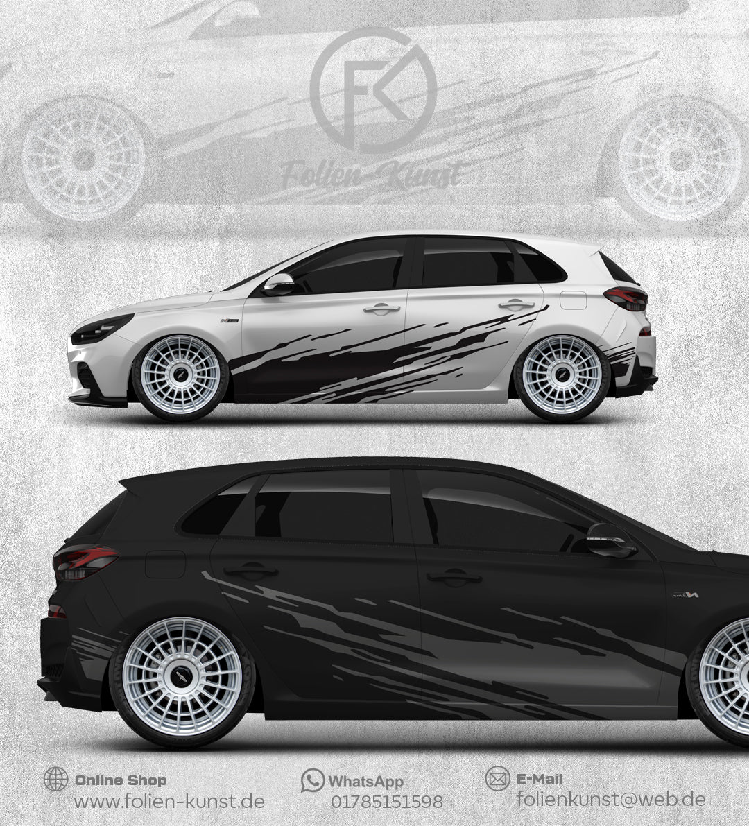 Dirty Style Folien Seitendekor Aufkleber Styling design #291