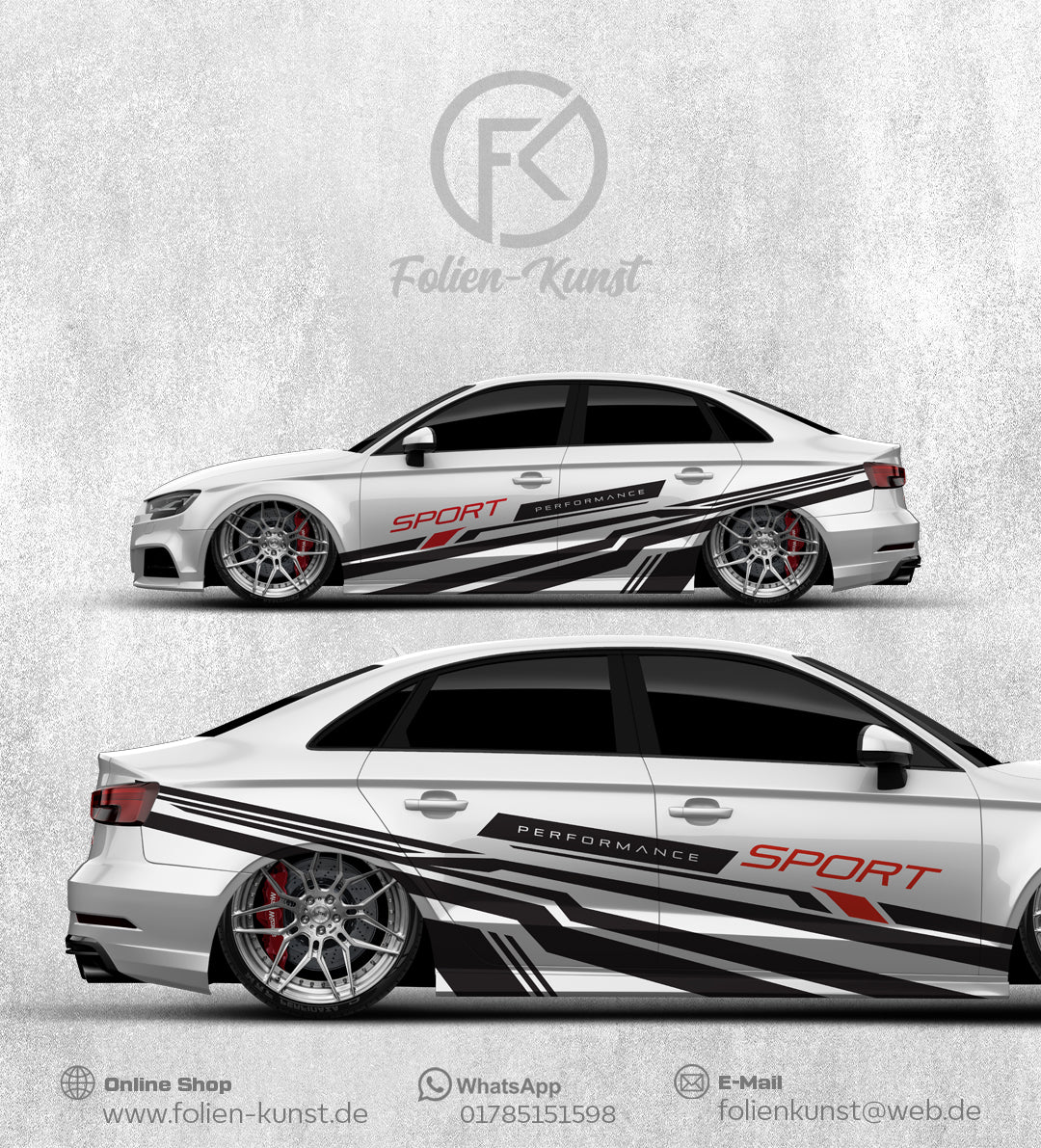 Fahrzeug Styling Sport Performance Folien Dekor #321