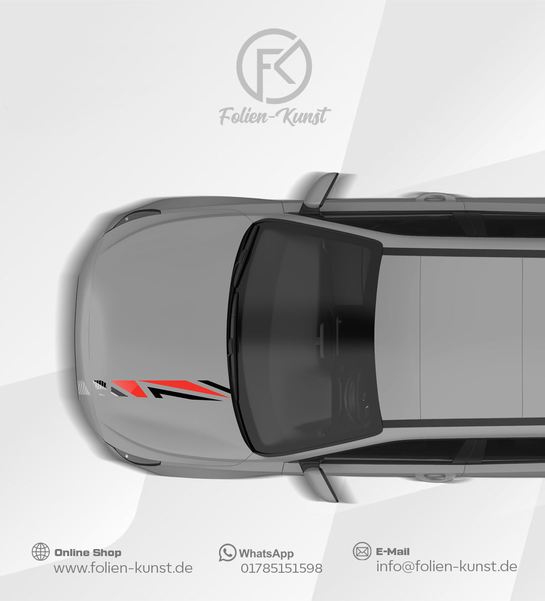Seitenstreifen + Rennstreifen Digitaldruck Set Universal Design Aufkleber #471