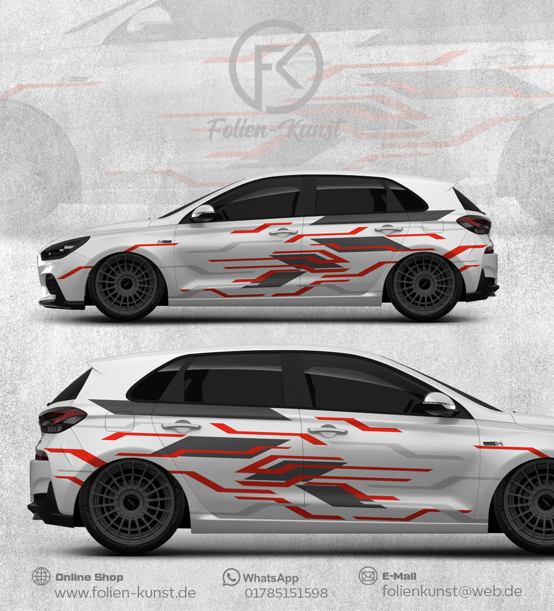 Tuning Style Fahrzeug Folien Aufkleber Set Universal #283