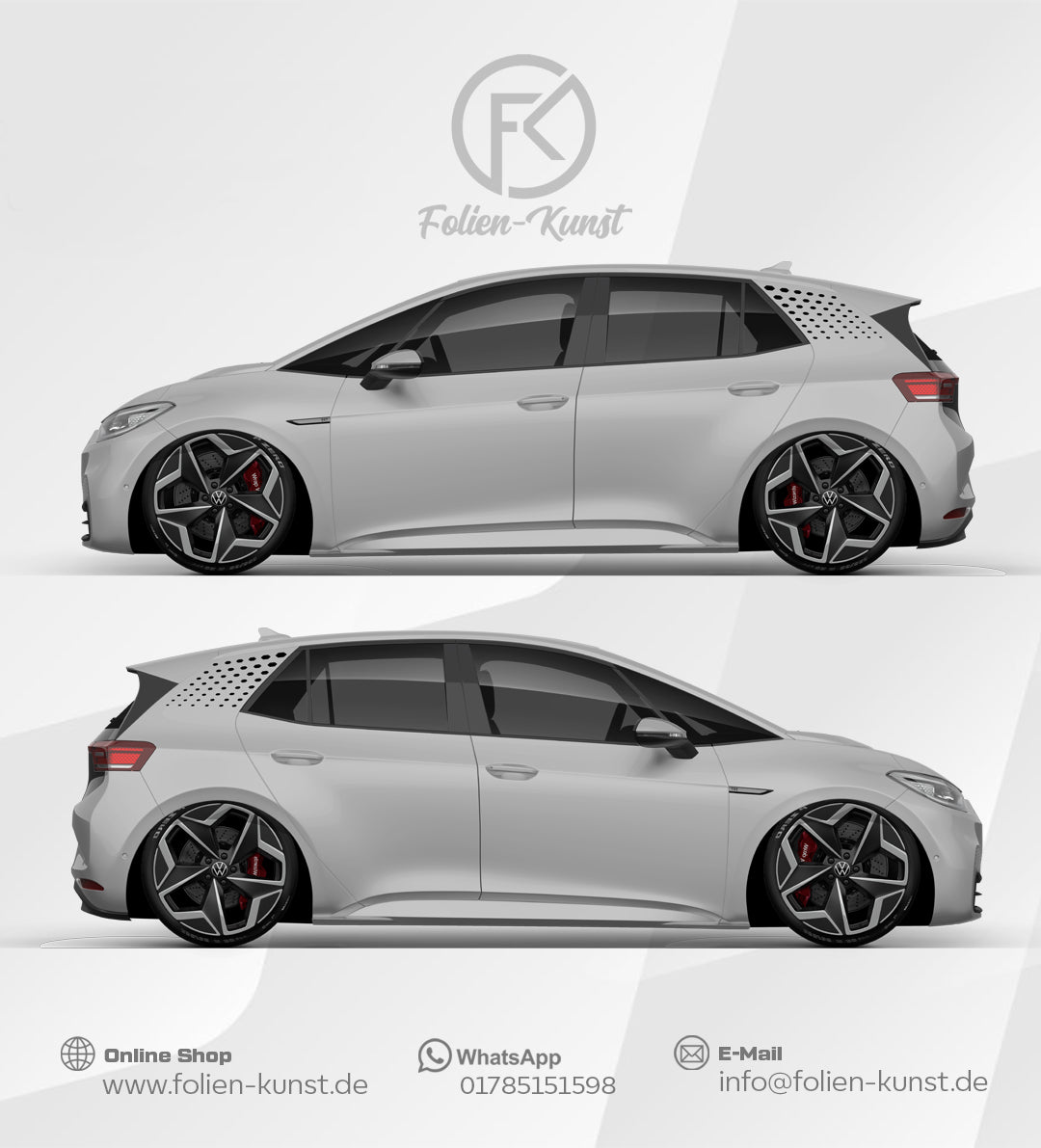 Waben Dekor Aufkleber für ID3 C Säule Styling sticker #502