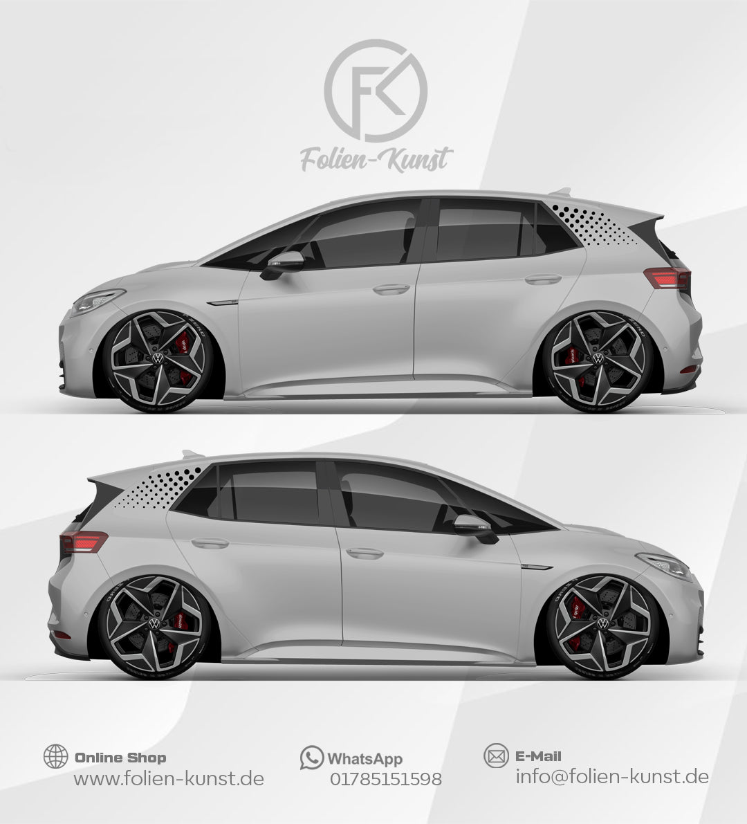 Dekor Aufkleber Kreise für ID3 C Säule Styling sticker #503