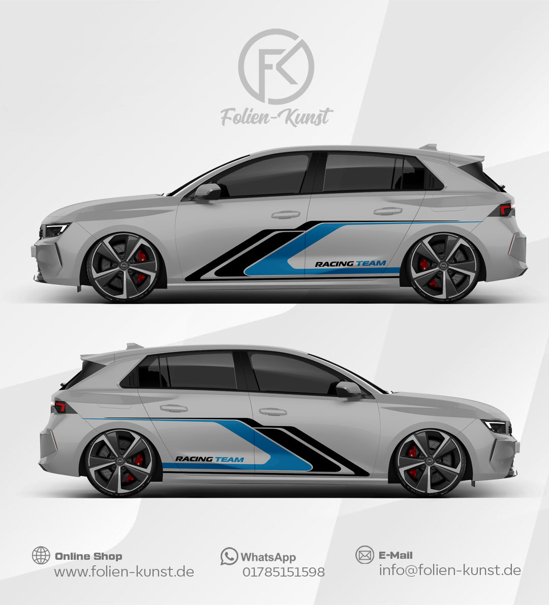 RacingSport Folien Dekor Design Fahrzeug Aufkleber #505