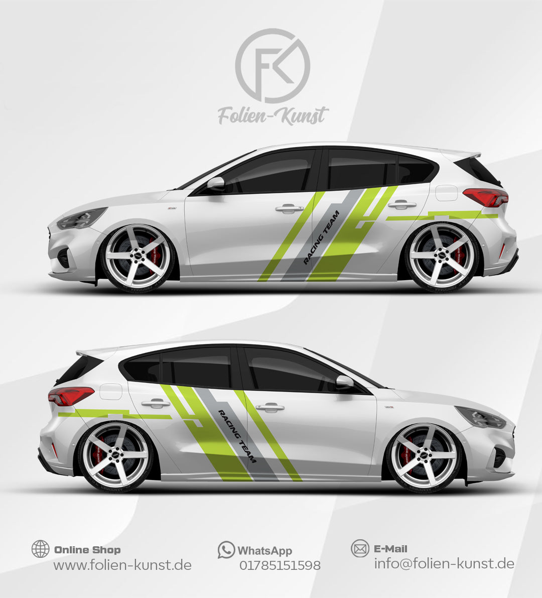 Racing Team Fahrzeug Seiten Dekor Design Augkleber #511