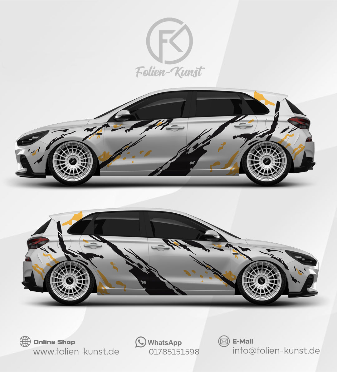 Abstrakt Folien Tuning Fahrzeug Seiten Dekor Design Aufkleber #513
