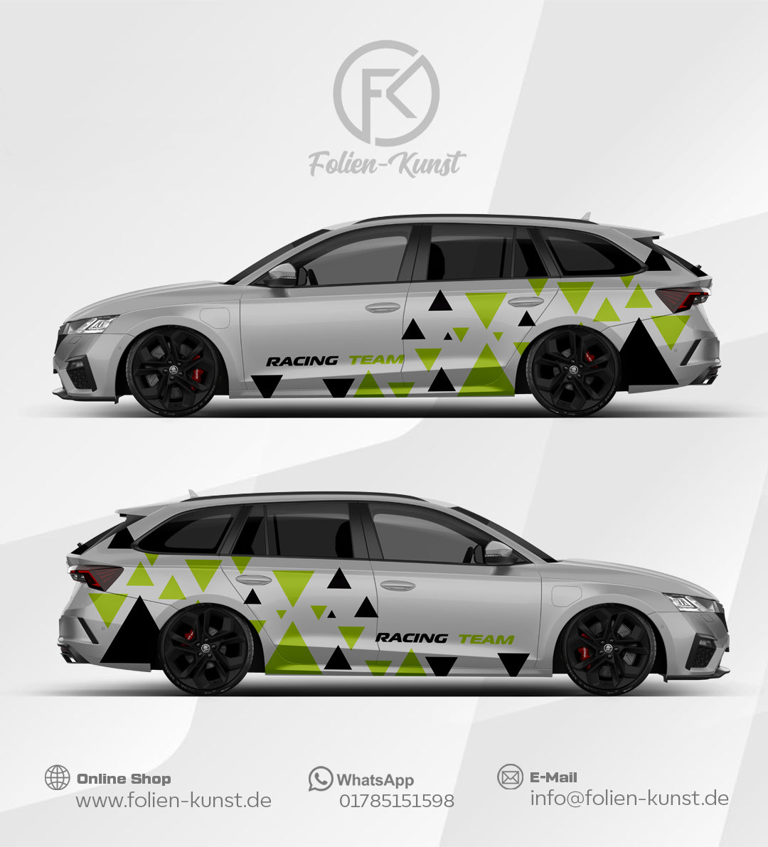 Racing Team Triagle Folien Dekor Dreieck Design Aufkleber #525