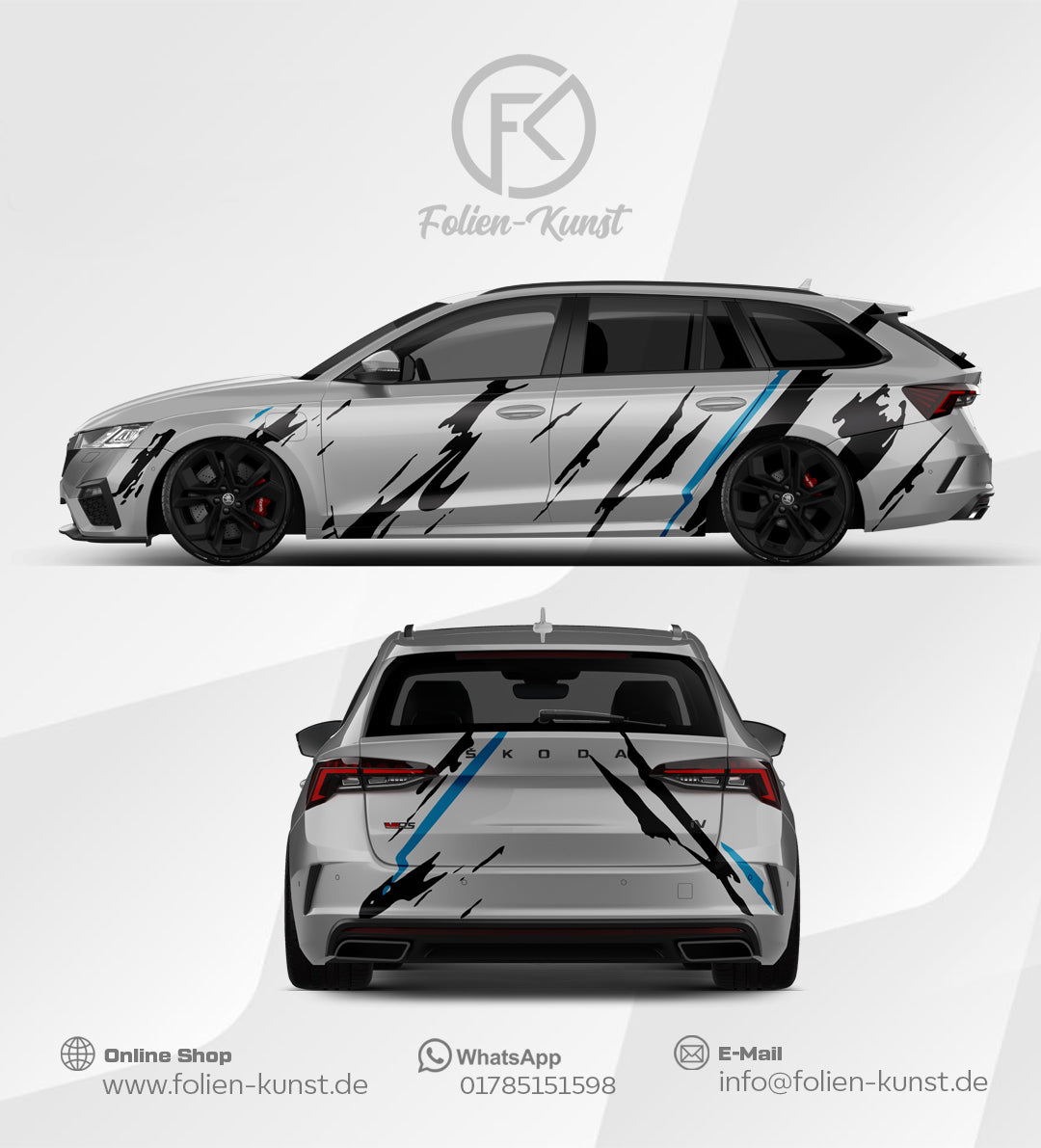 Universal Folien Dekor Abstraktes Style Design Aufkleber Auto Fahrzeug #537