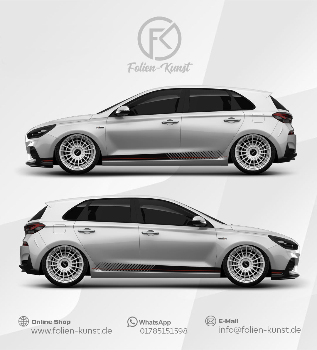 Universal Seitenstreifen Style Design Aufkleber Auto Fahrzeug #539