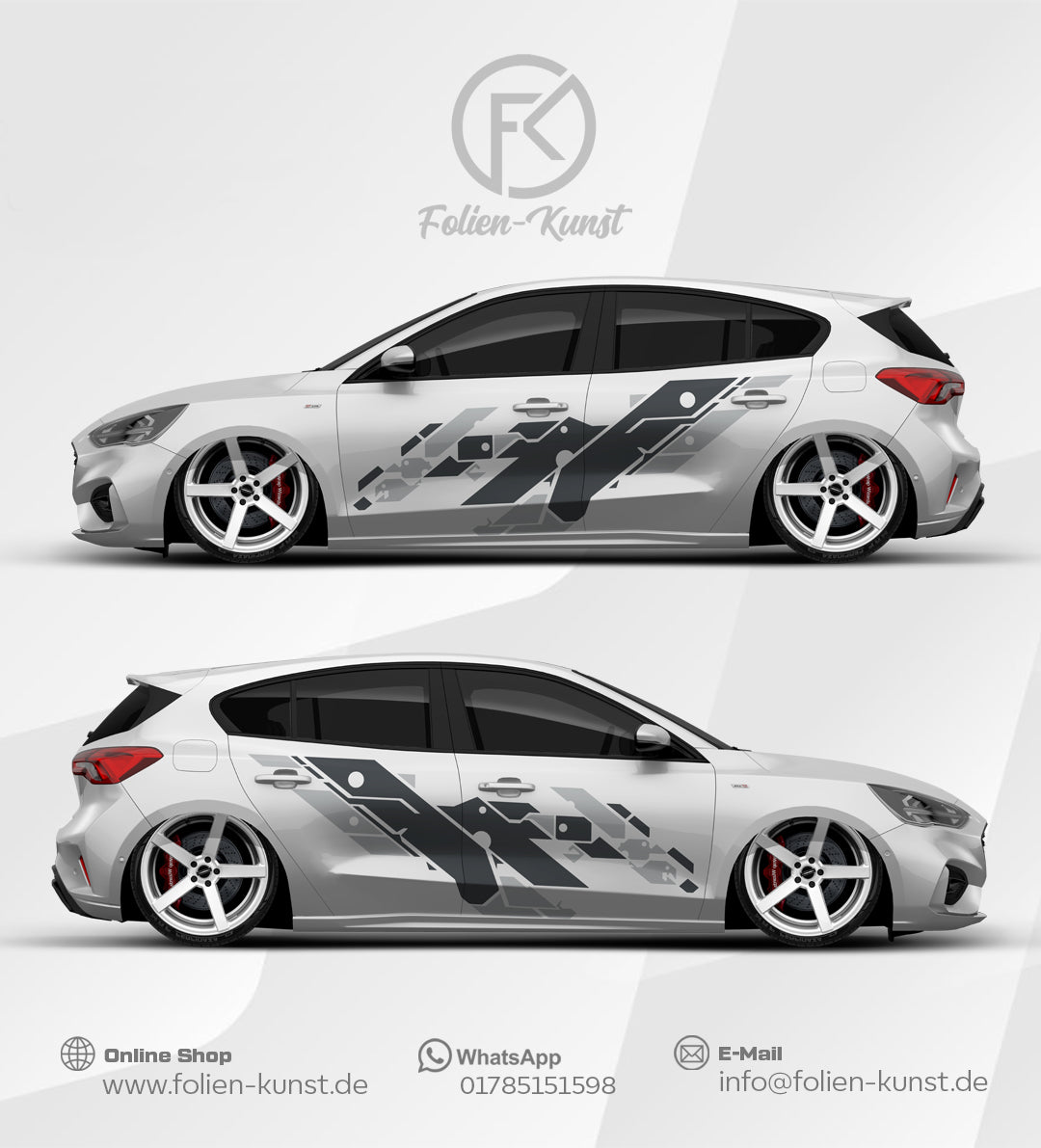 Abstraktes Style Dekor Folien Design Aufkleber Auto Fahrzeug #546