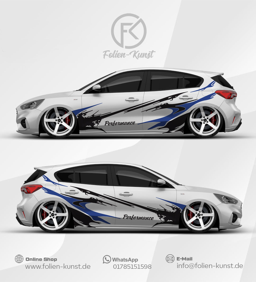 Performance Abstrakt Folien Dekor Auto Design Aufkleber #553
