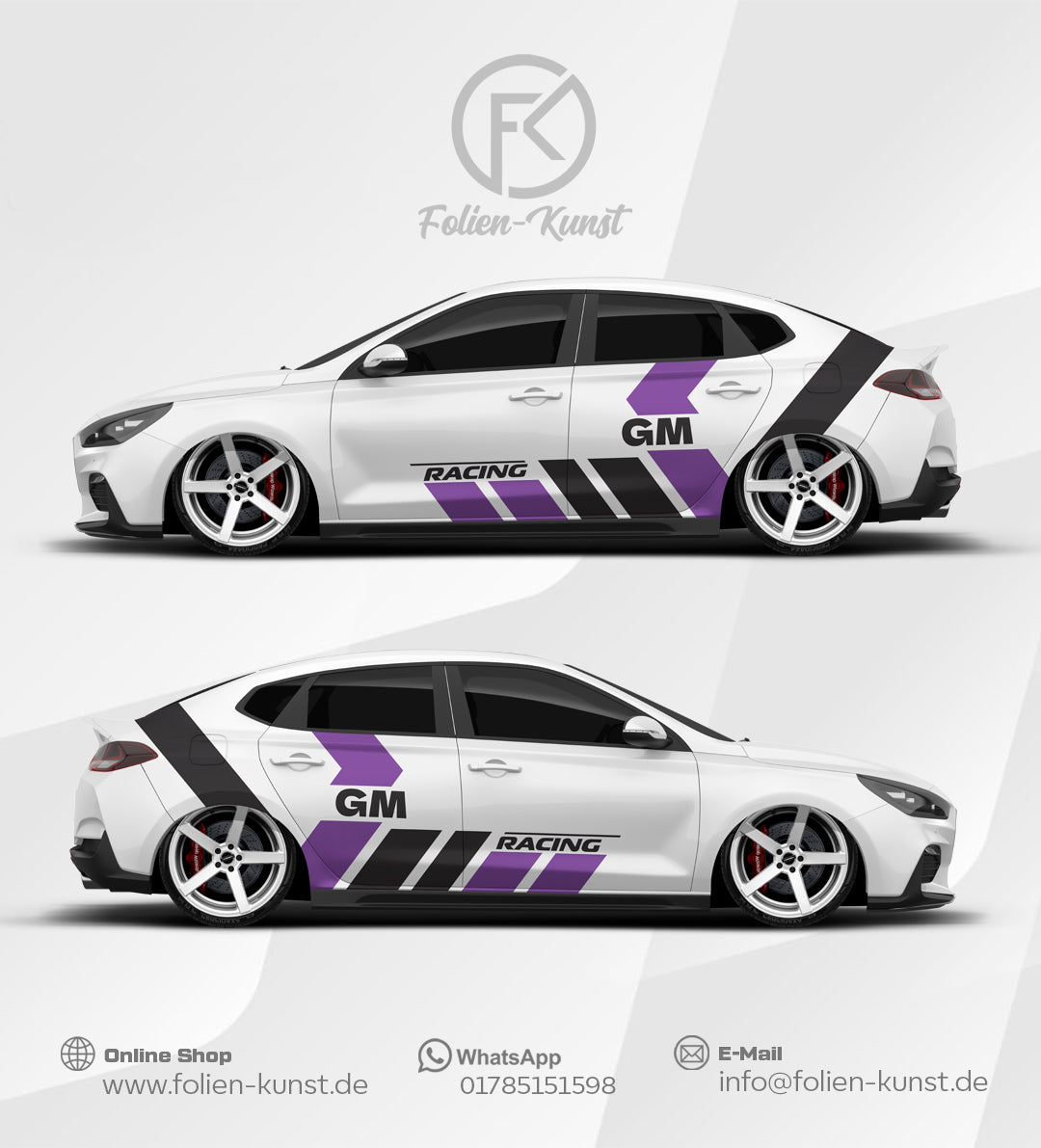 Racing Dekor Auto Folien Design Tuning Aufkleber #560