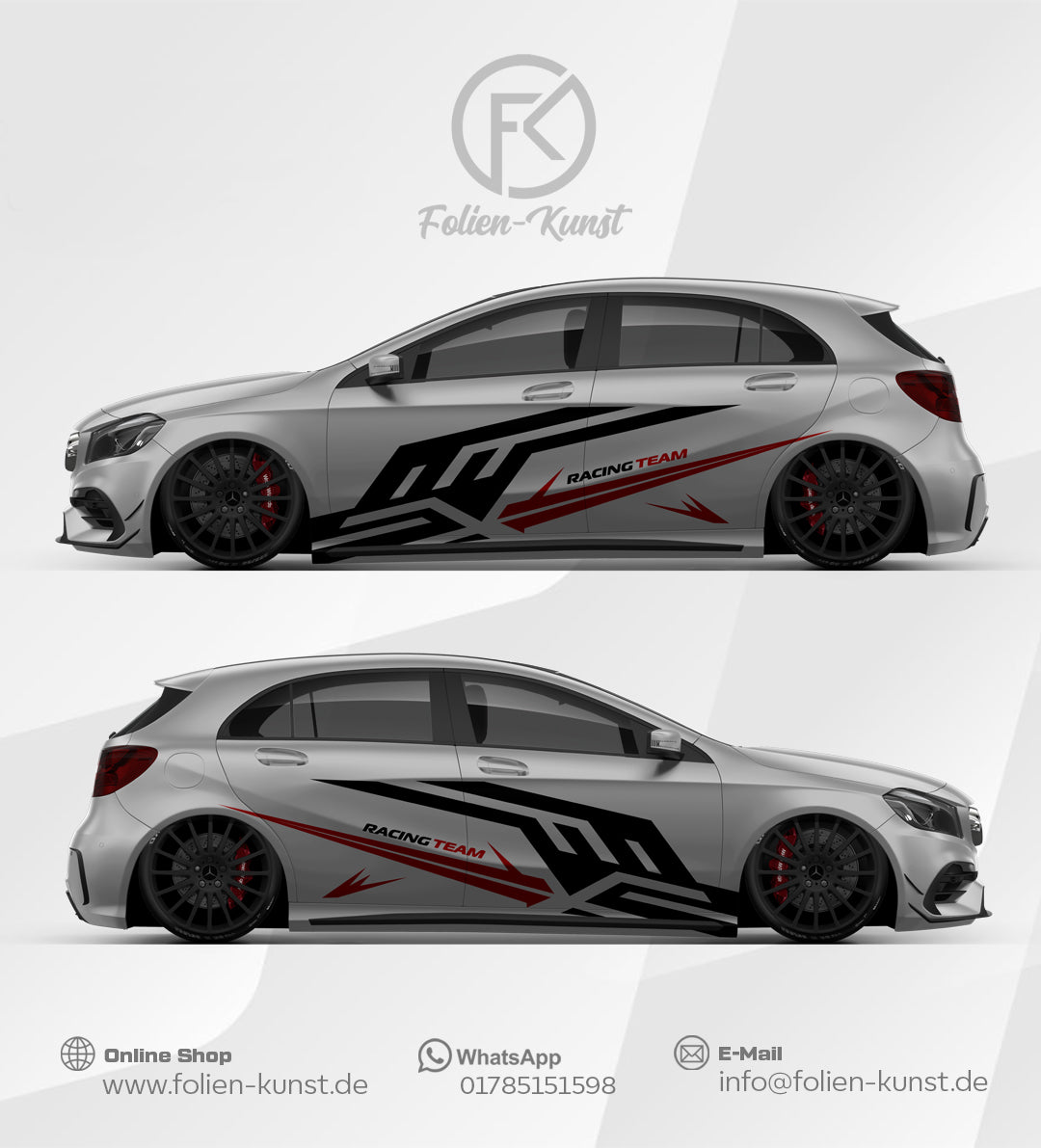 Racing Team Auto Folien  Dekor Wrapping Design Aufkleber #563