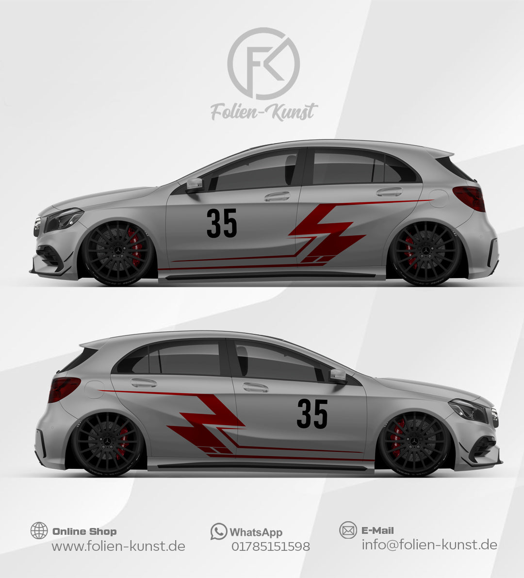 Sport Wrap Folien Dekor Design Aufkleber Seitendekor #570