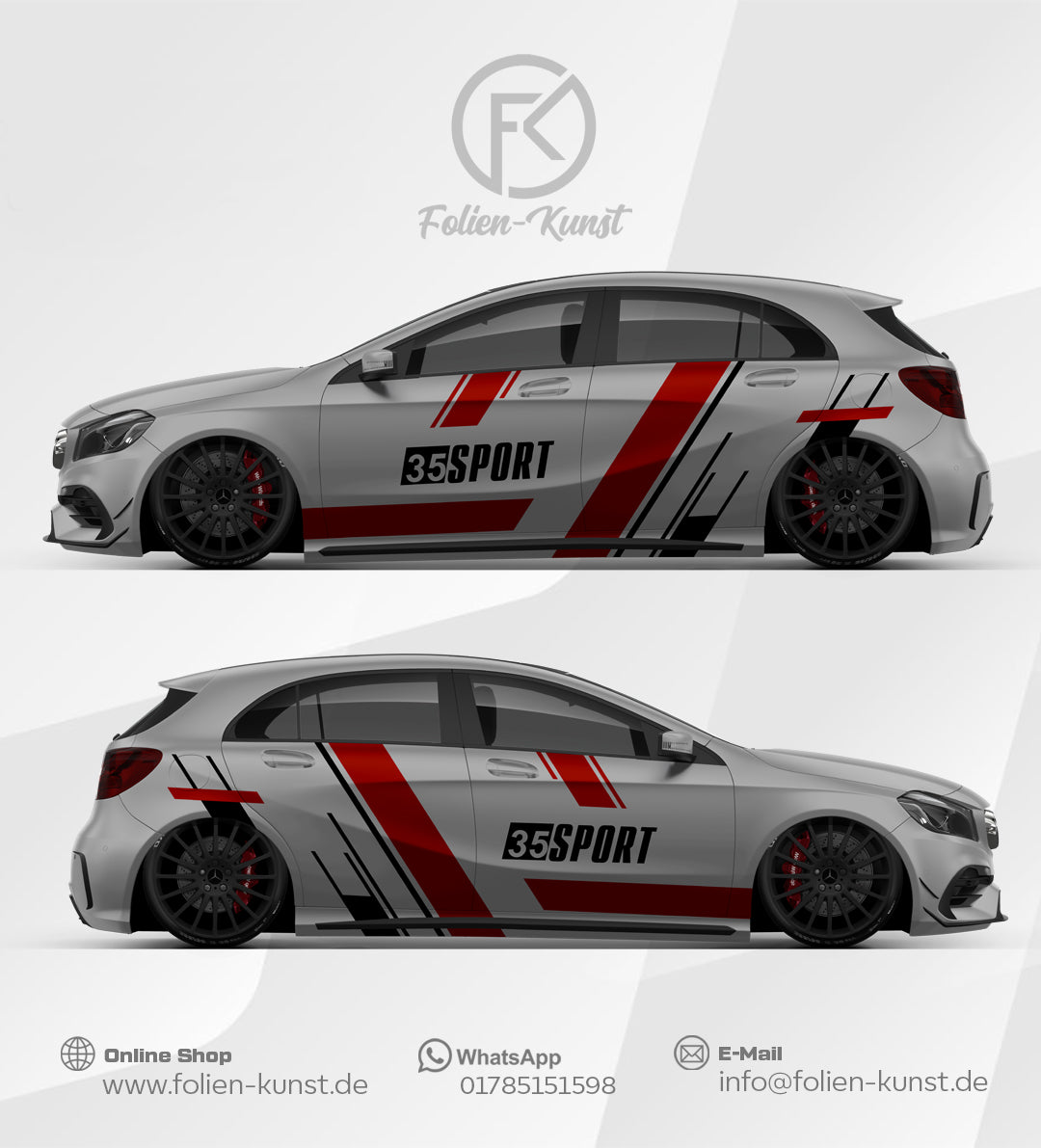 MotorSport Wrap Folien Dekor Design Aufkleber Seitendekor #571