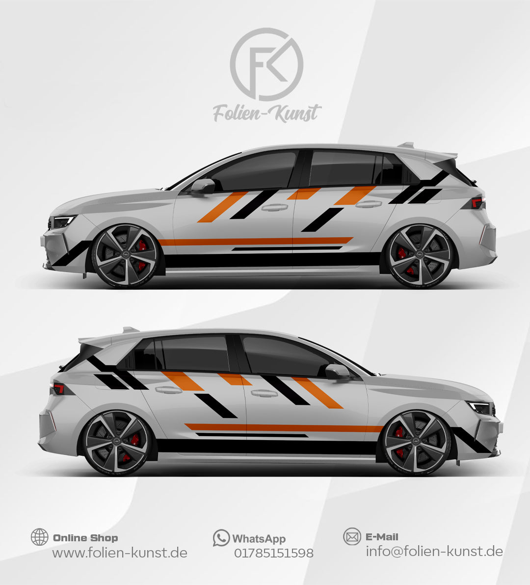 Teilfolierung Aufkleber Wrap Folien Design Style #577
