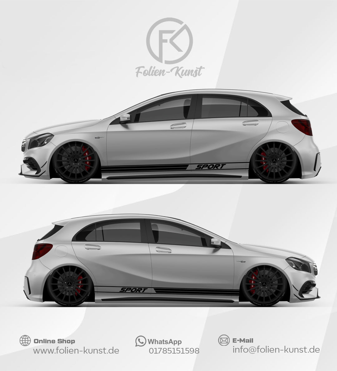 Sport Seitenstreifen Aufkleber Folien Wrap Design #580