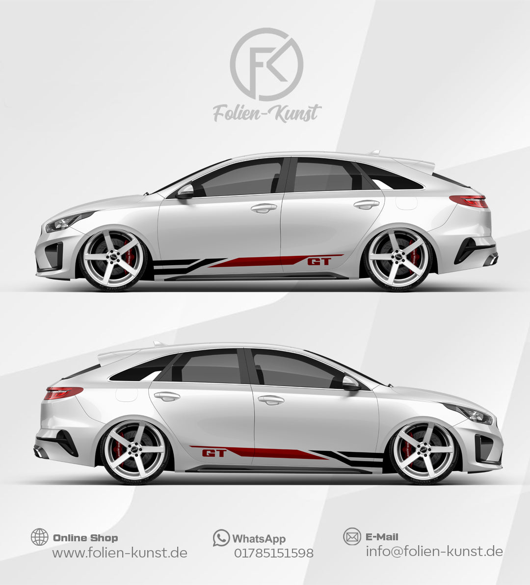 GT Sport Seitenstreifen Aufkleber Folien Design Sticker #584