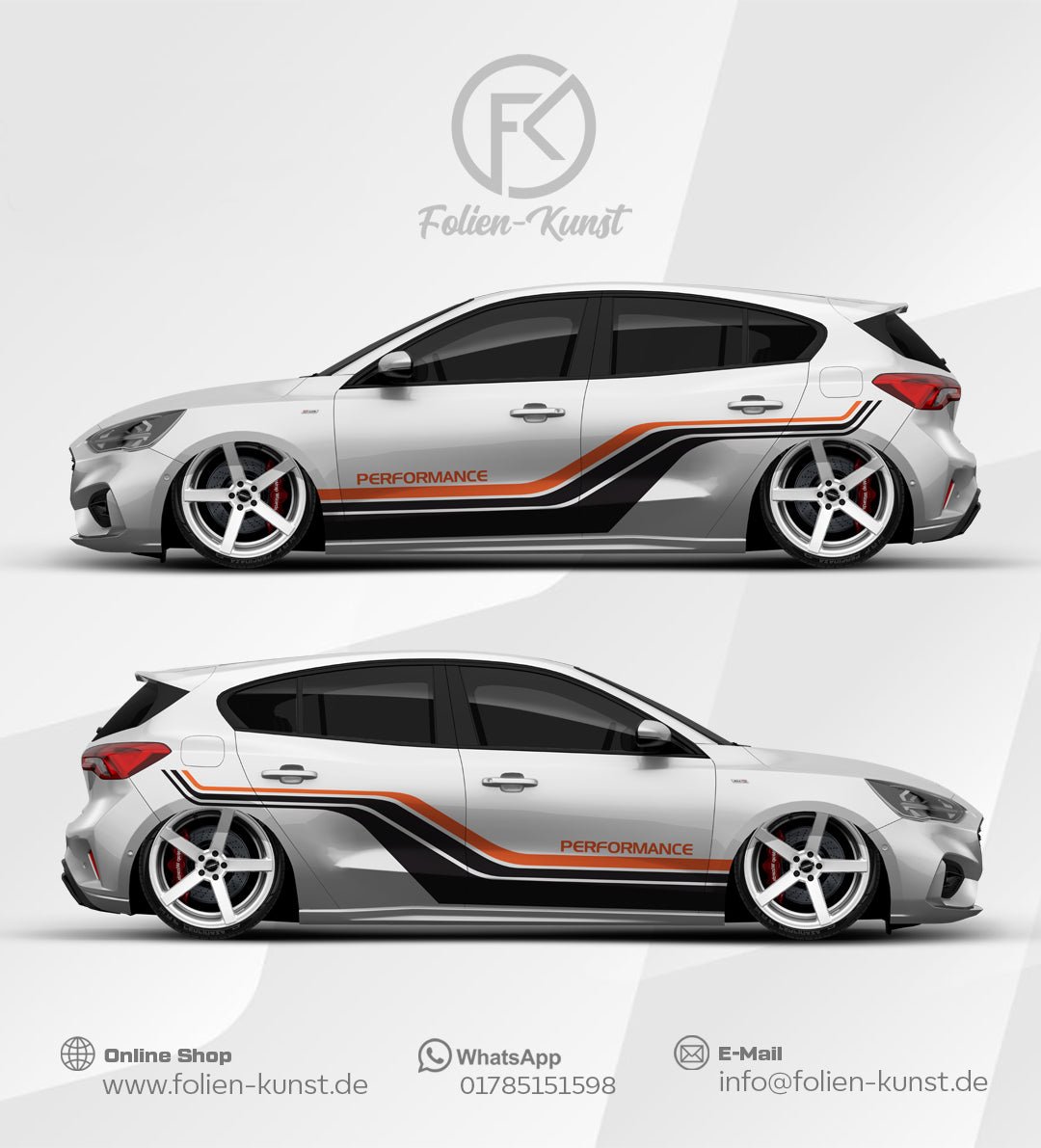 Performance Wrap Streifen Aufkleber Folien Design Style #586