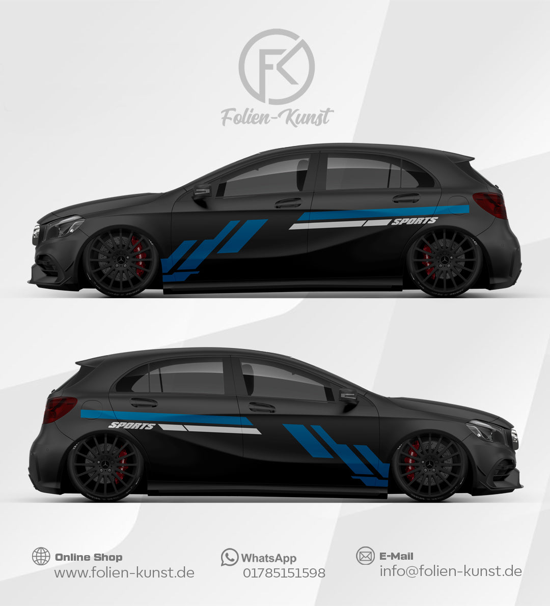 Sport Folien Racing Dekor Fahrzeug Design Aufkleber #599