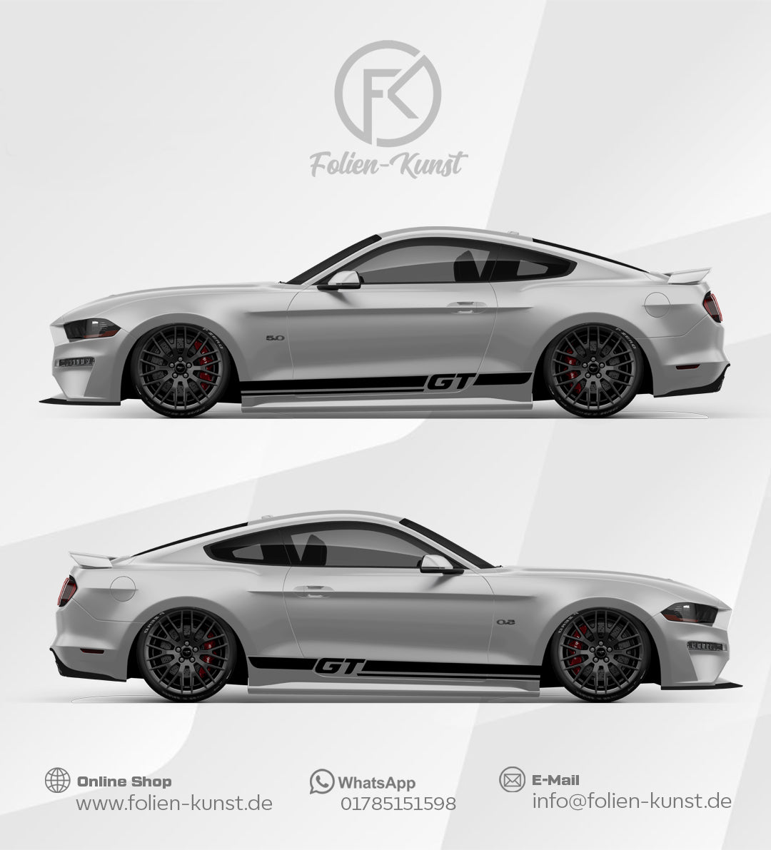 GT Sport Seitenstreifen Aufkleber Fahrzeug Folien Tuning #601