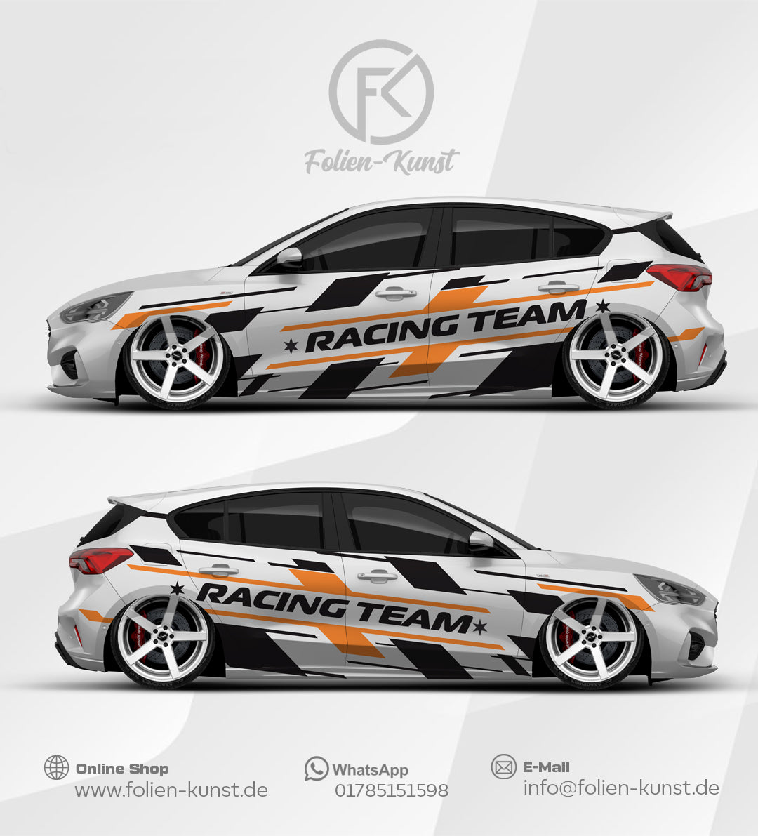 Racing Team Folien Dekor Styling Aufkleber Fahrzeug Design #612