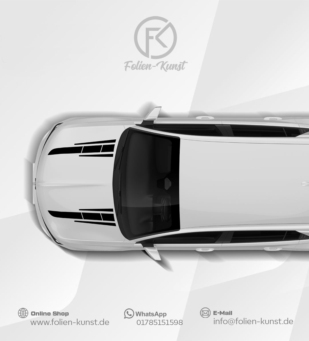 Rennstreifen Motorhaube Doppel Streifen Aufkleber Fahrzeug Design #617