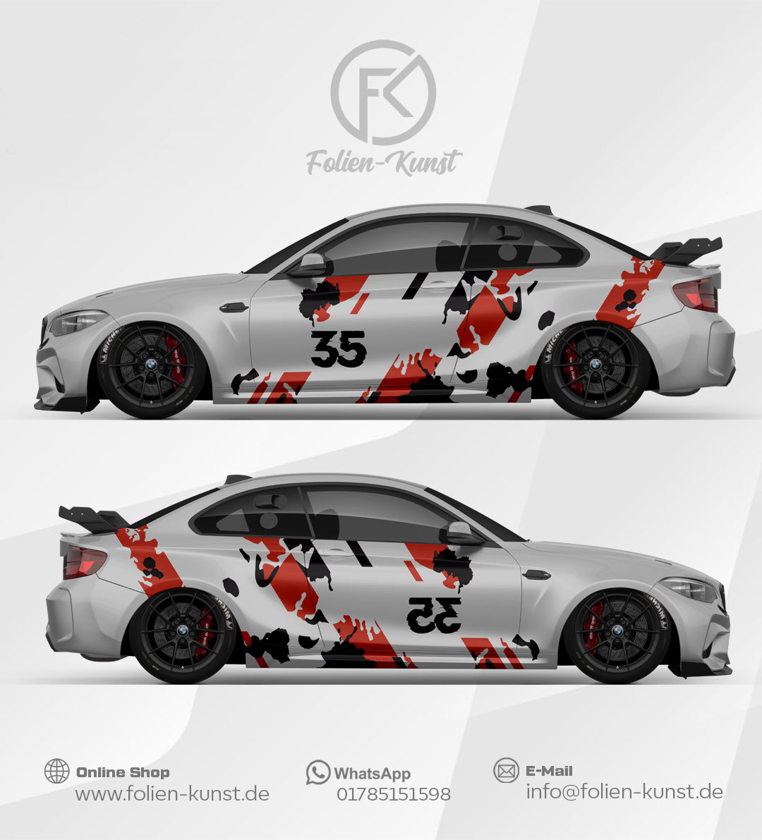 Motorsport Abstrakt Folien Design Universal #461