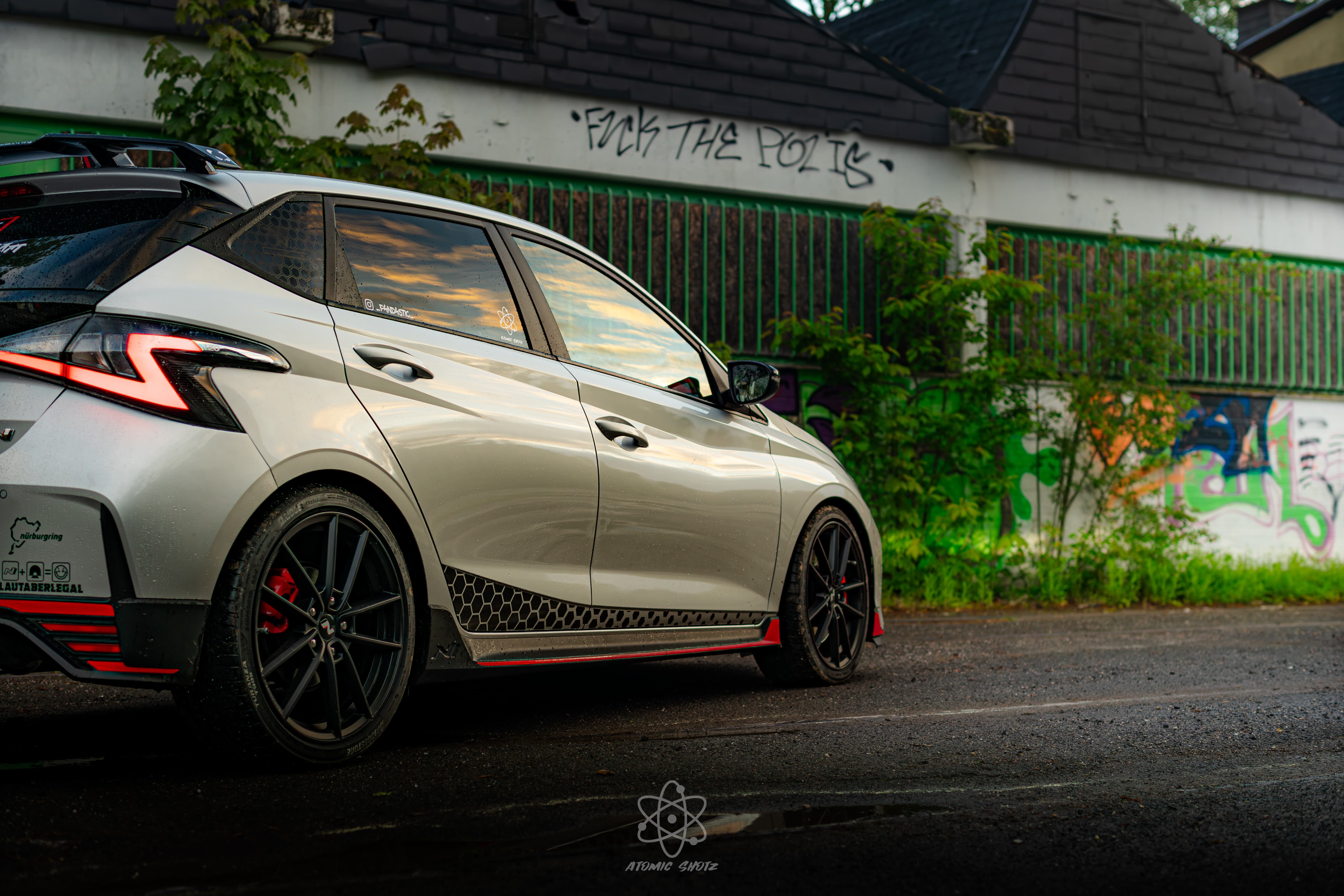 Waben Seitenstreifen Design Aufkleber Tuning dekor für i20N #415