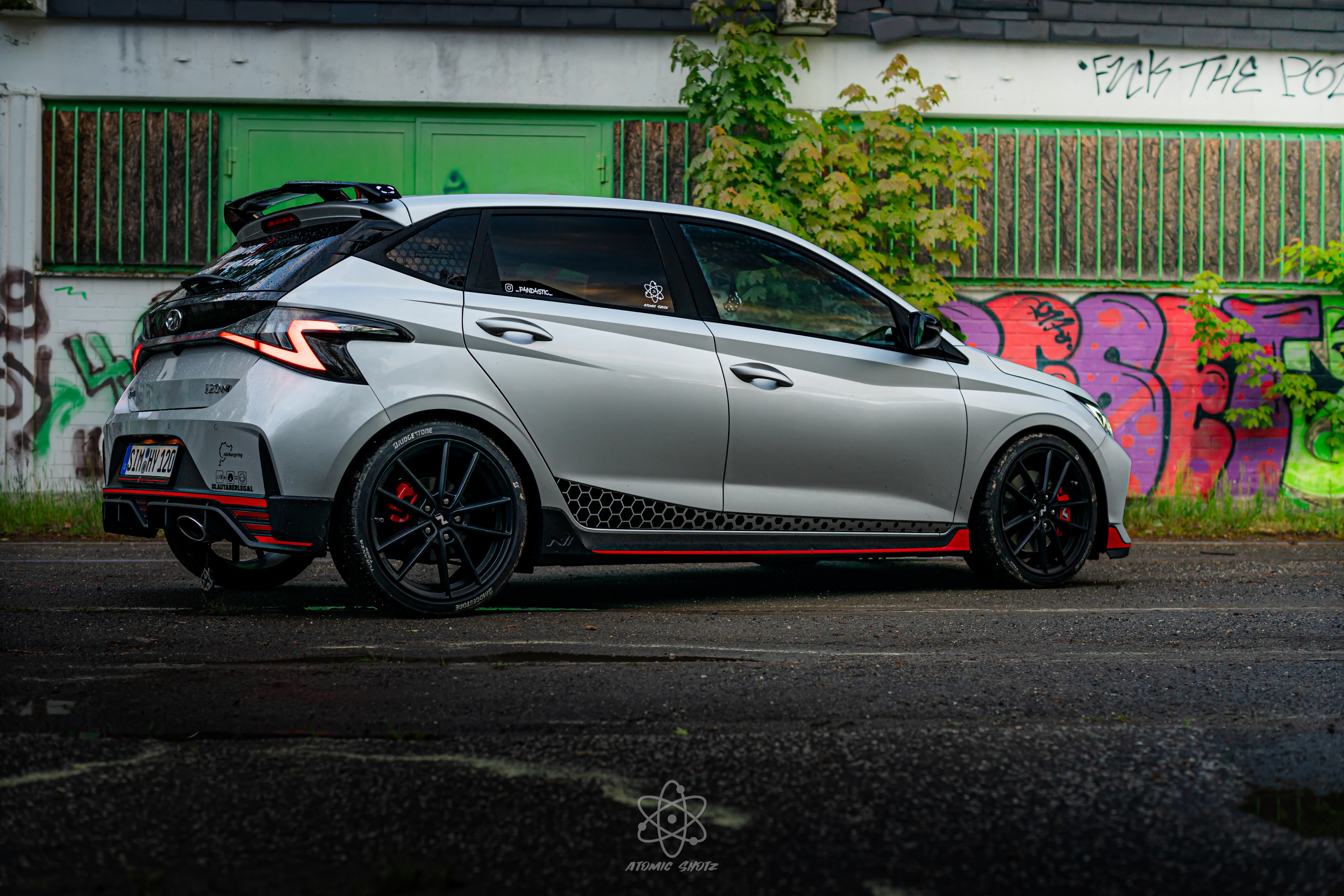 Waben Seitenstreifen Design Aufkleber Tuning dekor für i20N #415