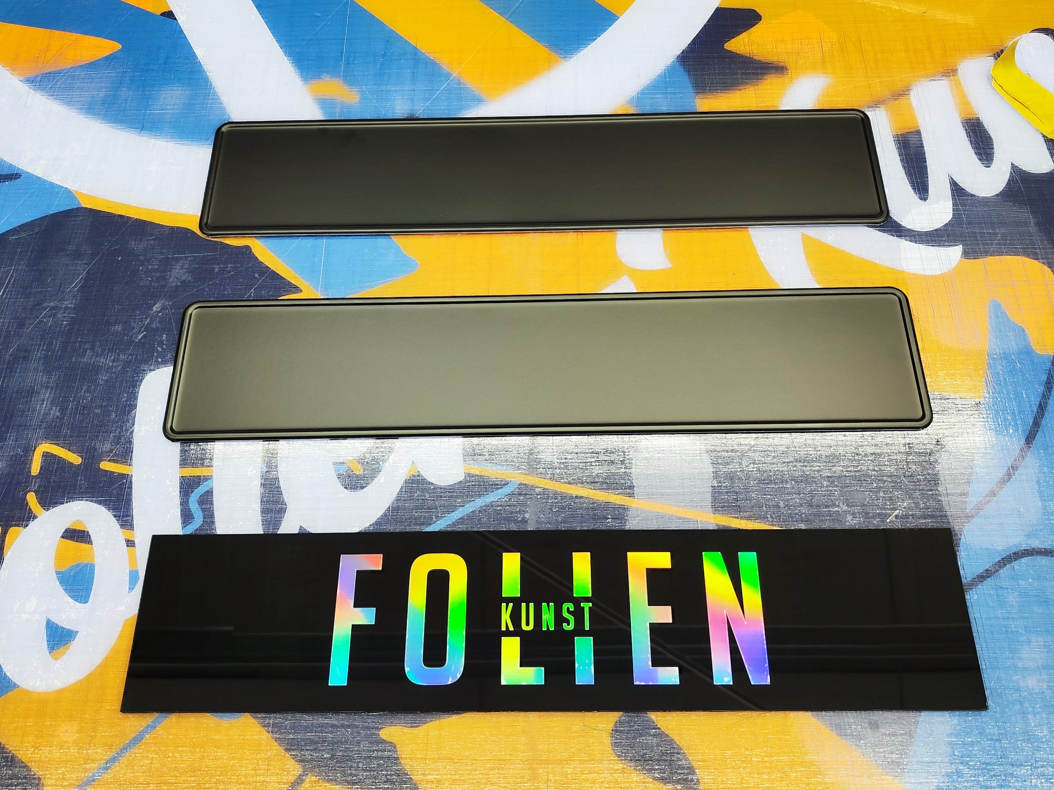 Gratis Polystyrol Kennzeichen Oilslick Schriftzug