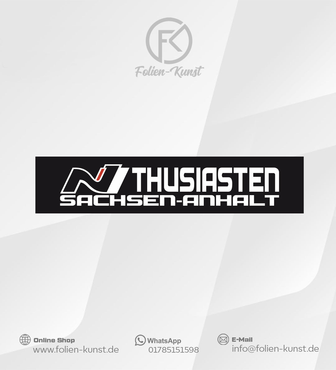 Nthusiasten Sachsen-Anhalt Showkennzeichen / Show Plates Aluminium