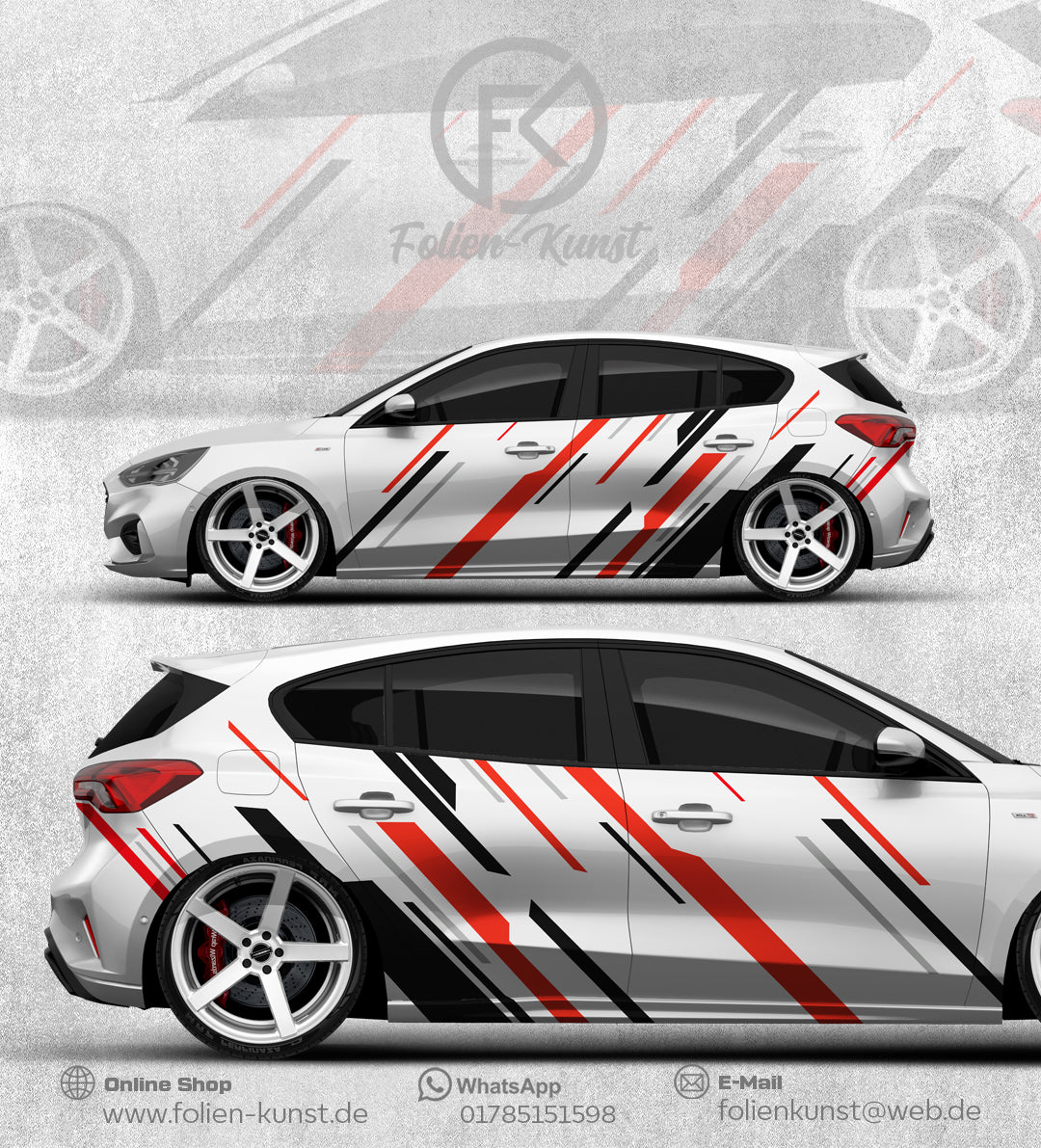 Tuning Light Folien Design Aufkleber Set Fahrzeugstyling #284