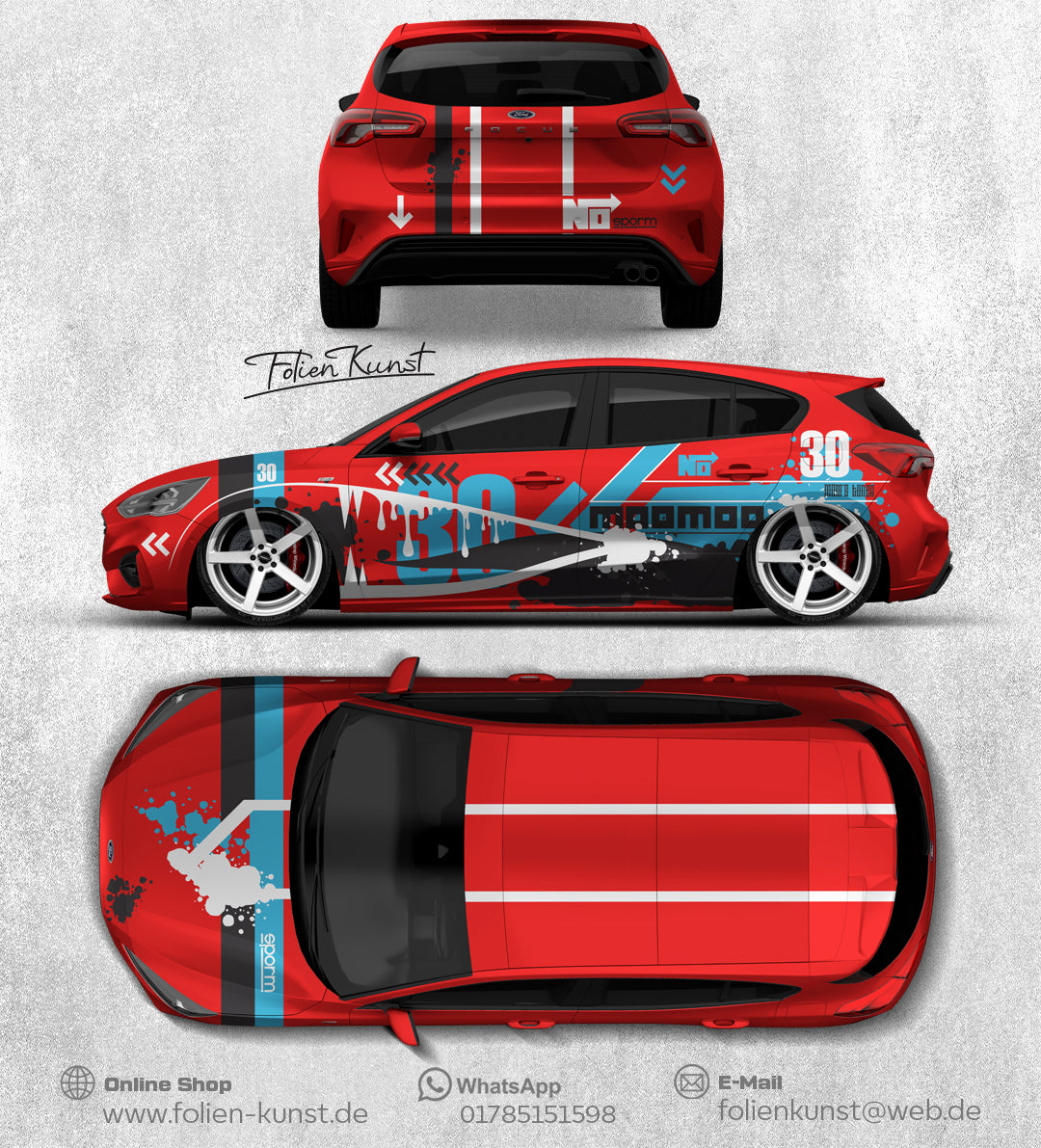 Crazy Teilfolierung Design Fahrzeug Styling Tuning Aufkleber #339