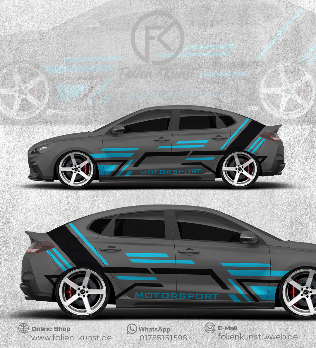 Foliensatz Motorsport Design Aufkleber Set #284