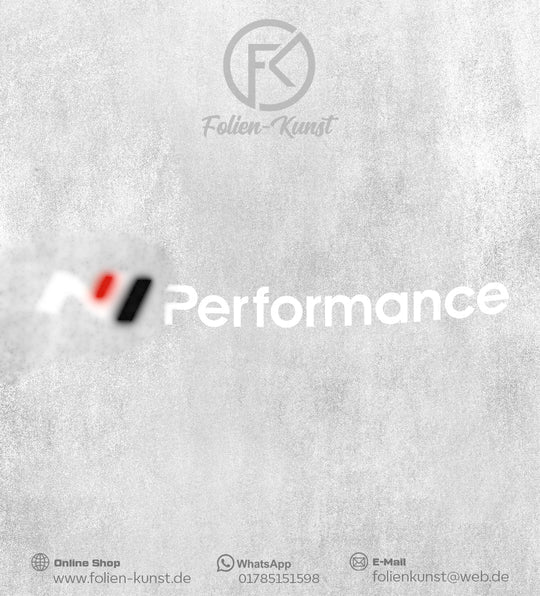 N Performance Schriftzug Windschutzscheibe Aufkleber #297