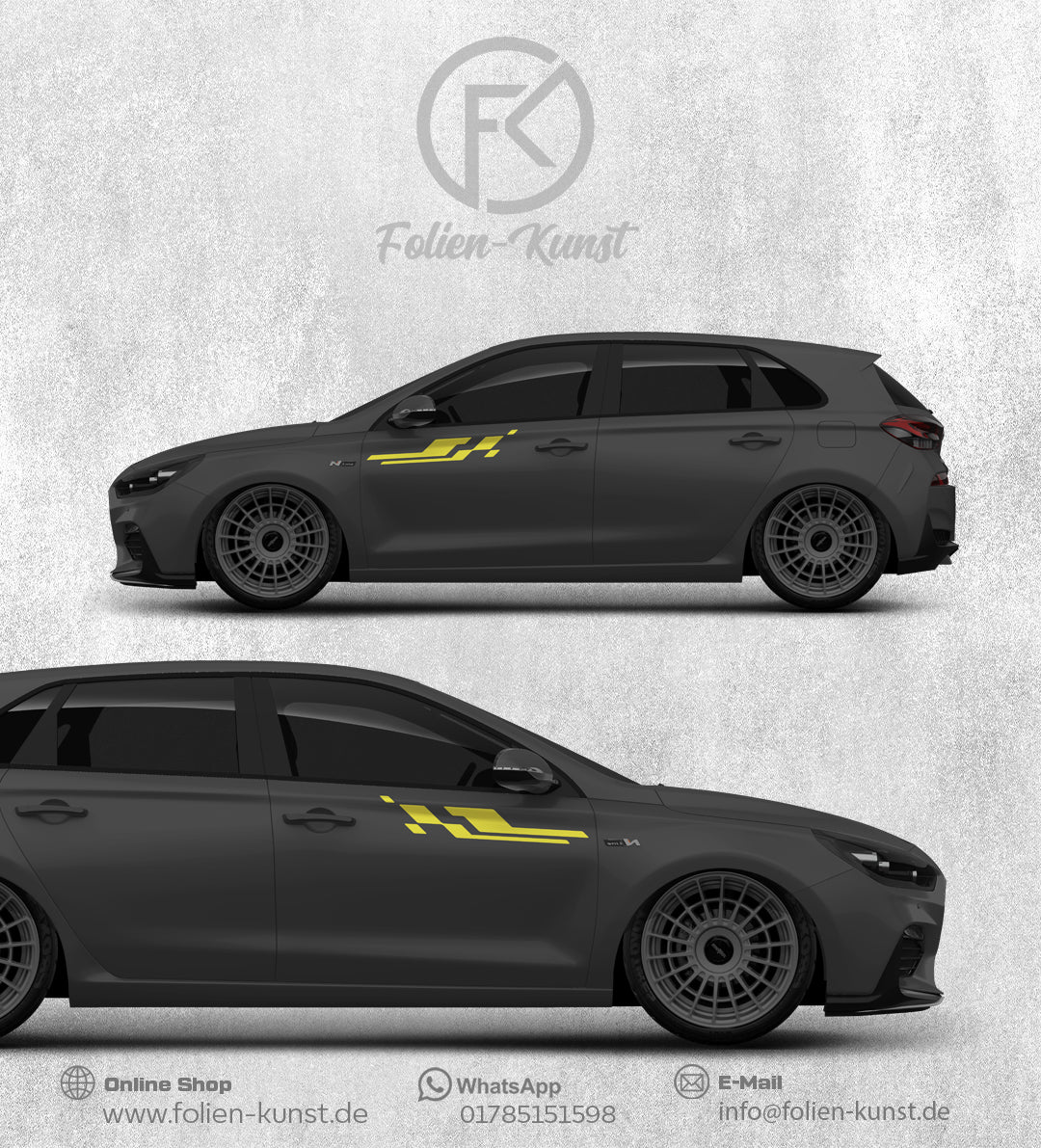 Race Flaps Fahrzeug Styling Dekor Aufkleber V2 #363