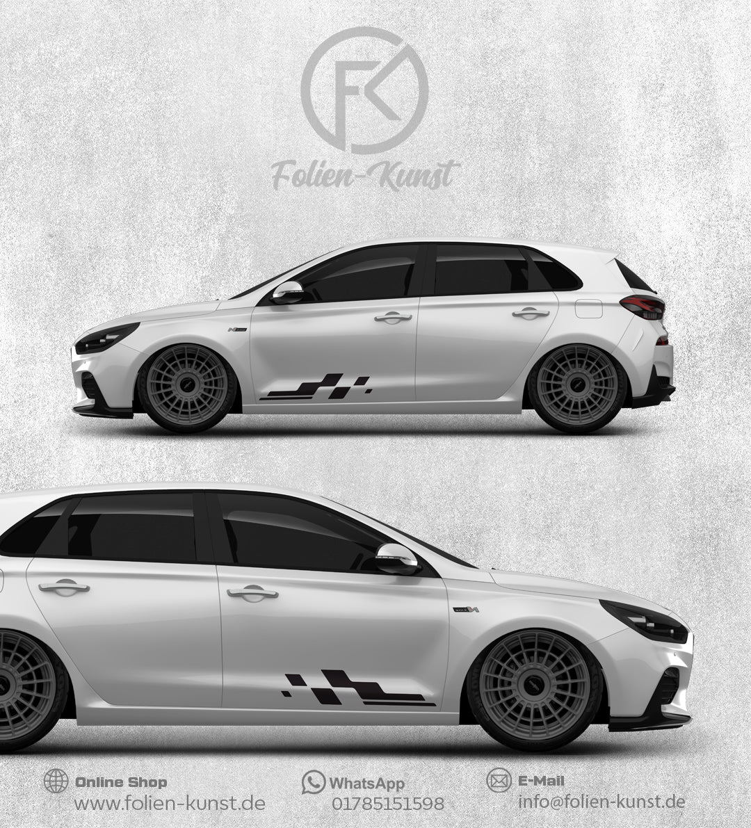 Race Flaps Fahrzeug Styling Dekor Aufkleber #362