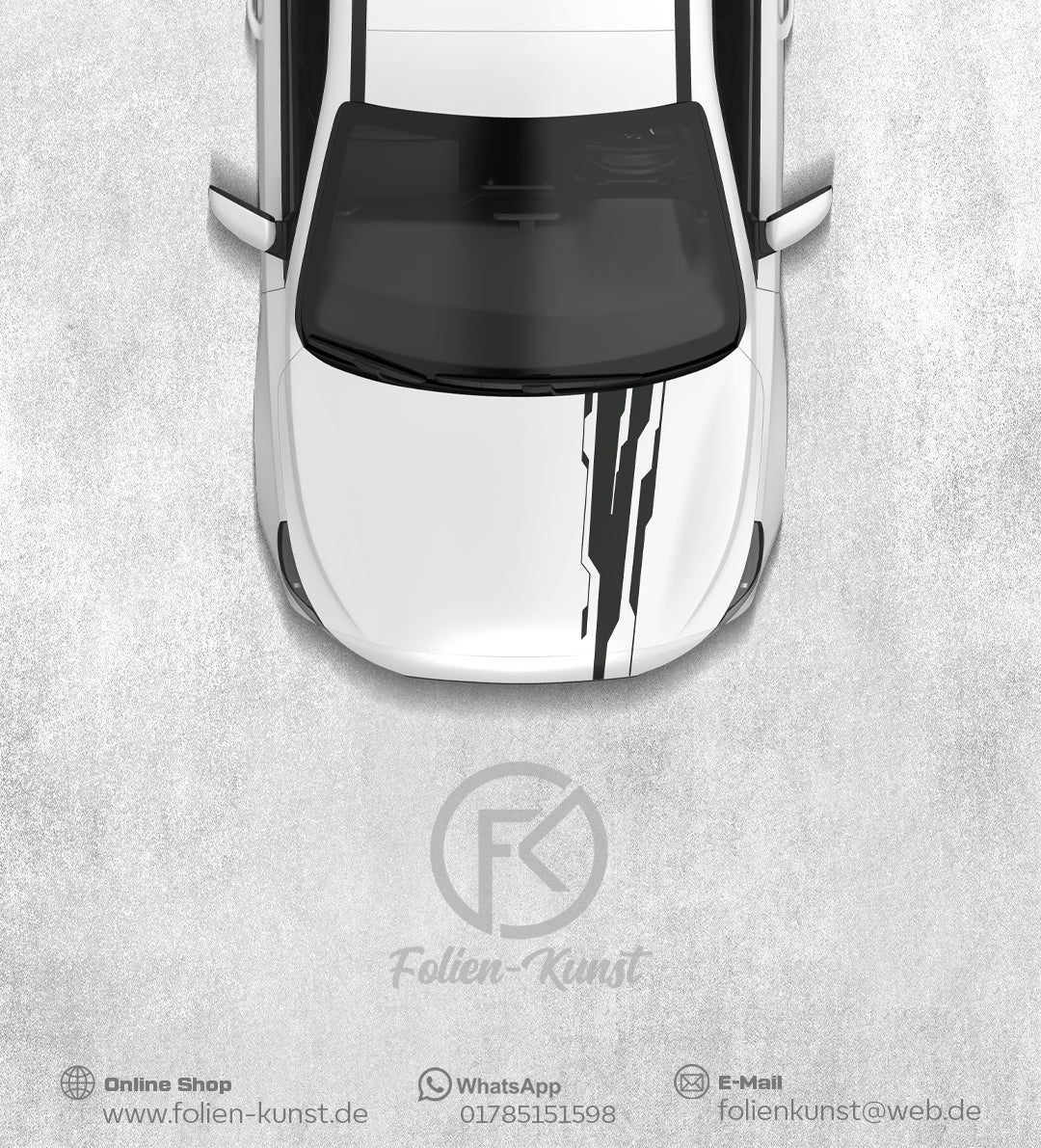 Rennstreifen Style Racing Auto Motorhaube Aufkleber #289