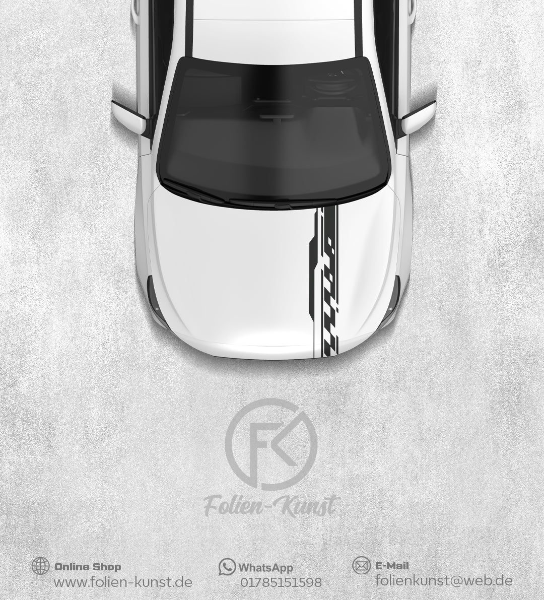 Racing Rennstreifen Style Auto Motorhaube Aufkleber #290