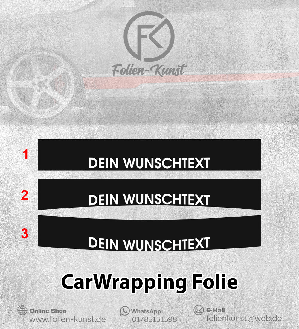 Premium Scheibenkeil mit Wunschtext Universal Styling Tuning