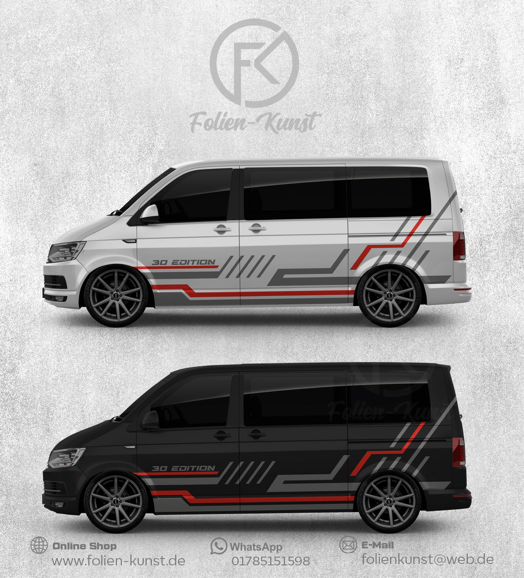 30 Edition Van Bus Foliendekor Fahrzeug Styling #194