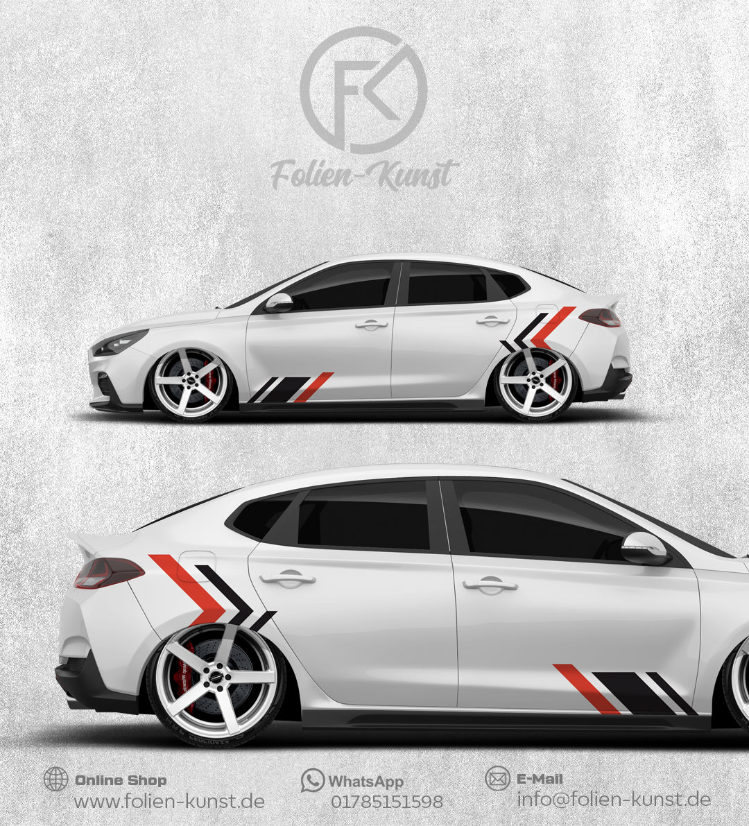 Folien Aufkleber Design Fahrzeug Tuning Styling #371